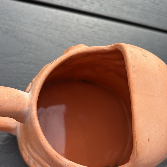 Vintage Terracotta Mini Watering Can Bows Floral Roses or planter plants cactus - Picture 9 of 12